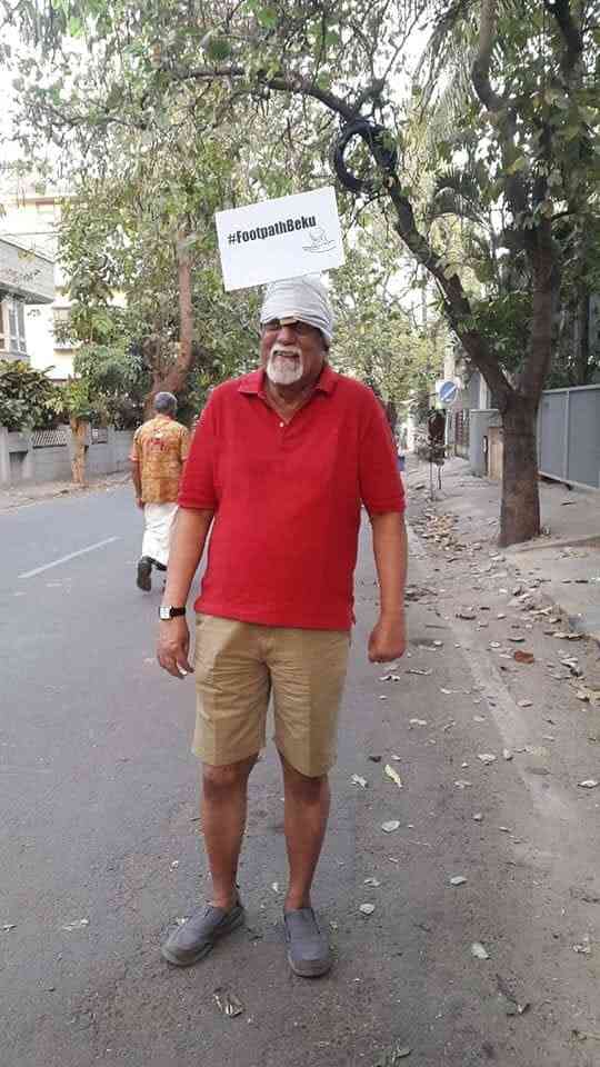 This image of Ravi Acharya became an icon of the Footpath Beku campaign