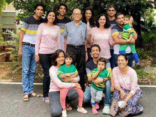 <b>Iyer with his family</b>