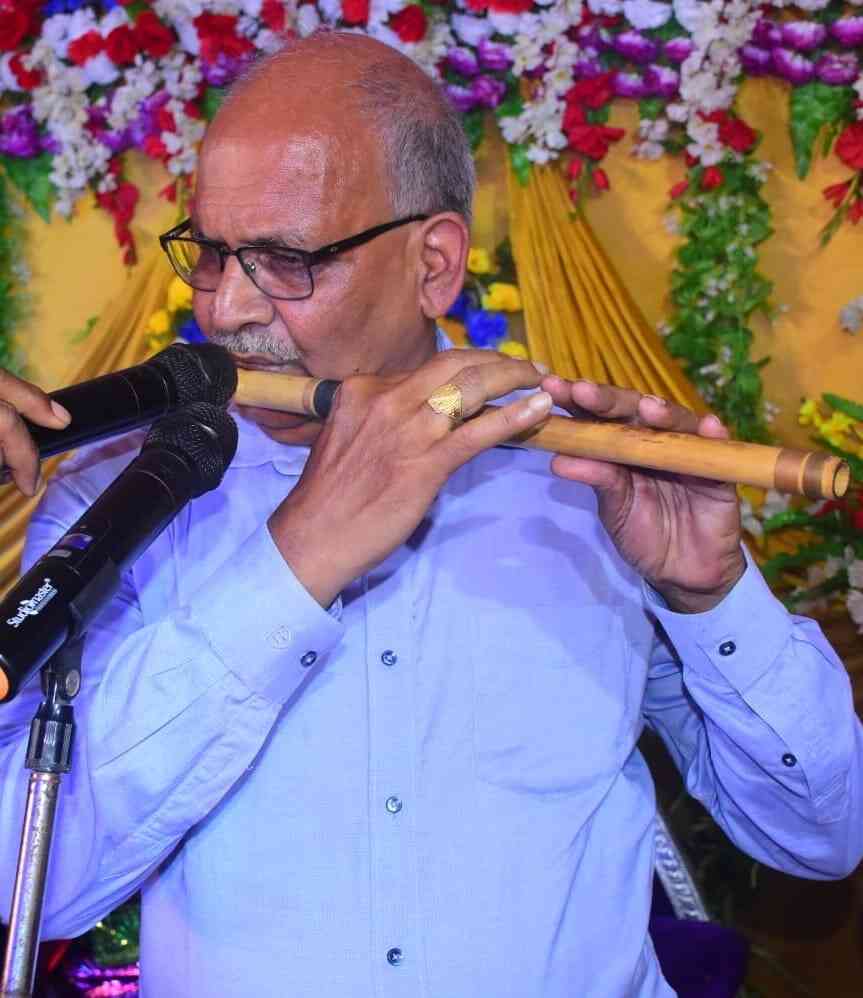 Sinha's flute performance at an event