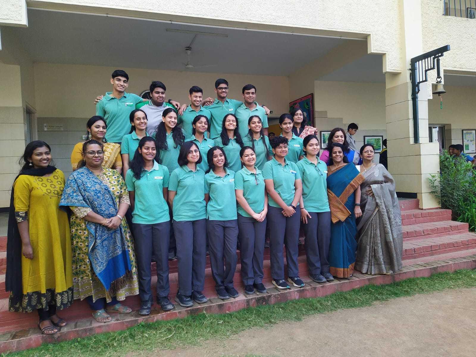<b>Lalitha with her students</b>