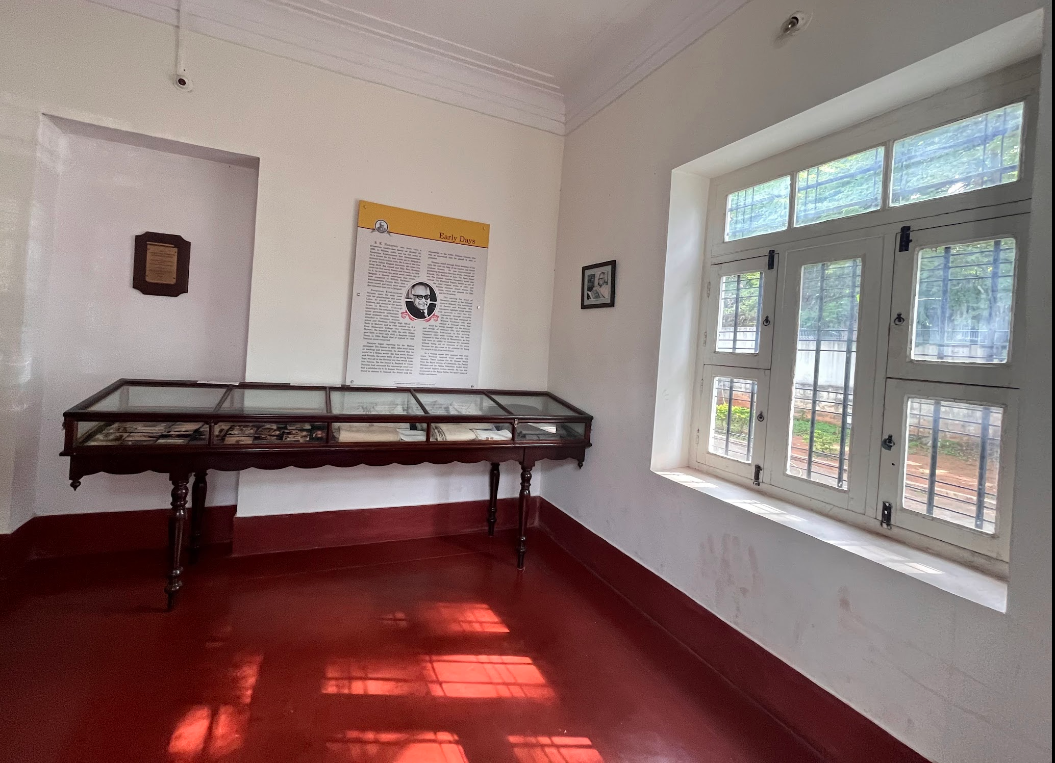 <b>The sun-dappled, open, airy home would've been an ideal place for the author to work. In his time, it allowed him views up to Chamundi Hills, something no longer visible with higher buildings around. </b>