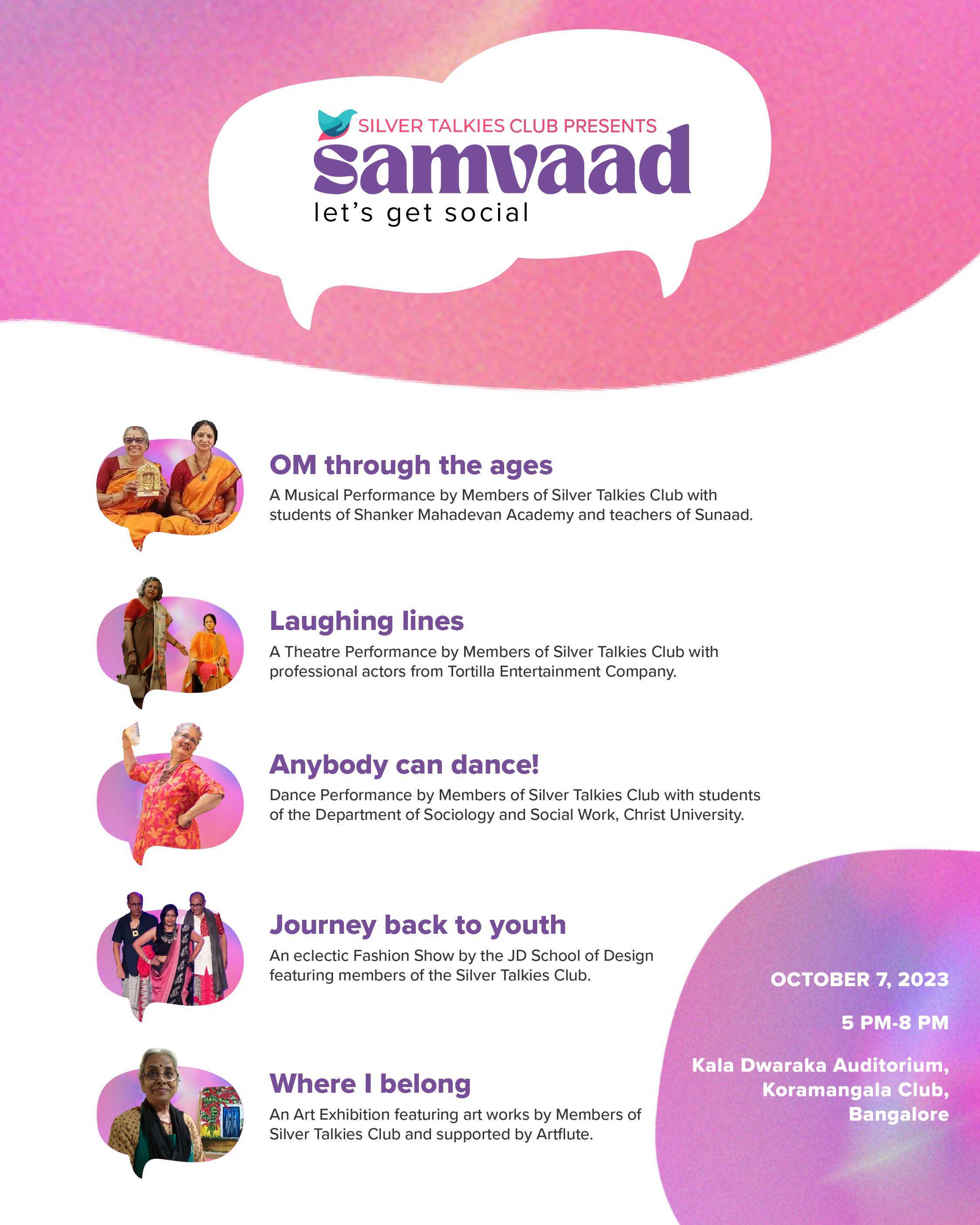 The schedule of Samvaad with prestigious collaborators creating a dazzling cultural tapestry