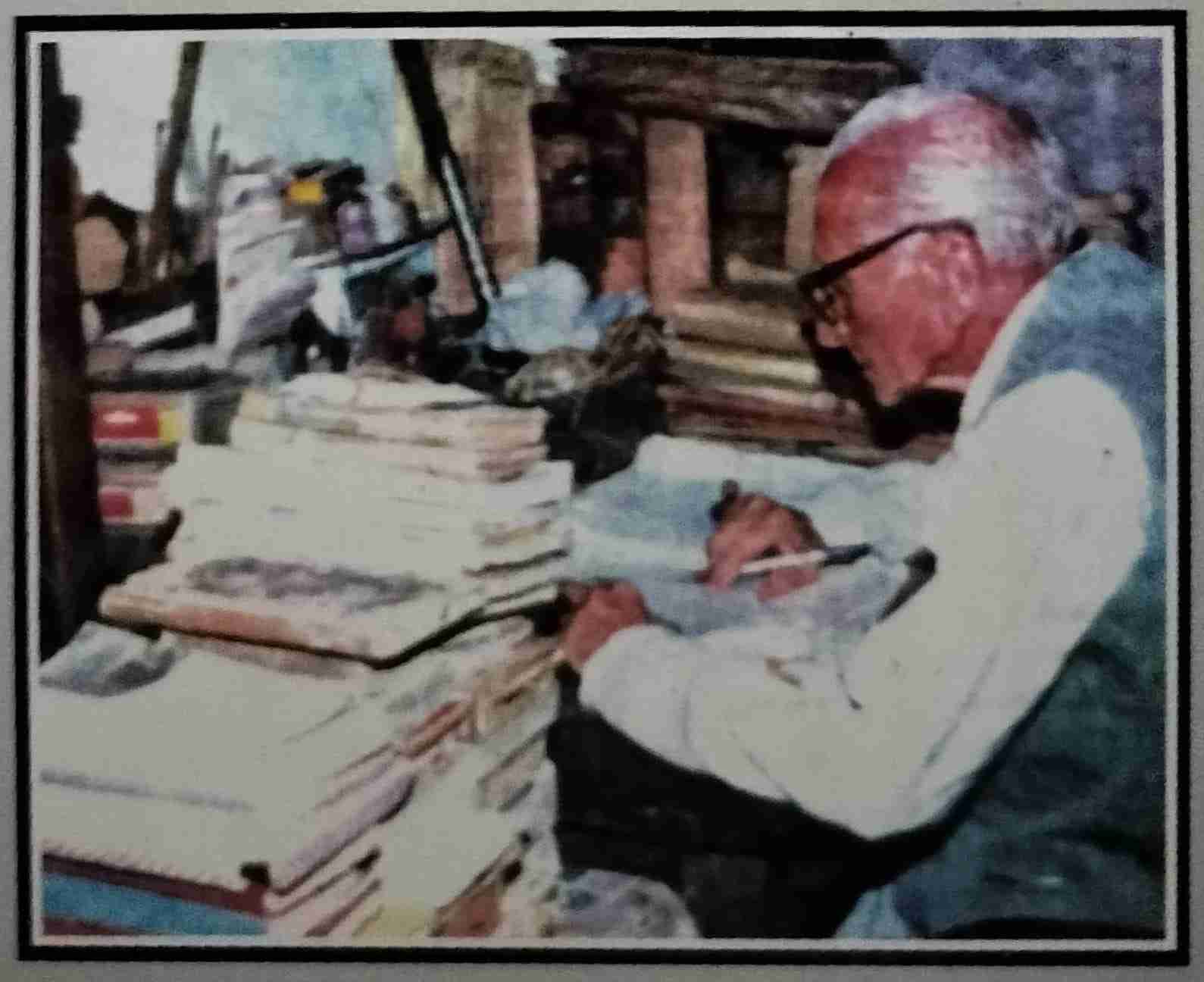   A file photo of Kaka at his desk in Guwahati (Photo Credit: Priyanka Borpujari)