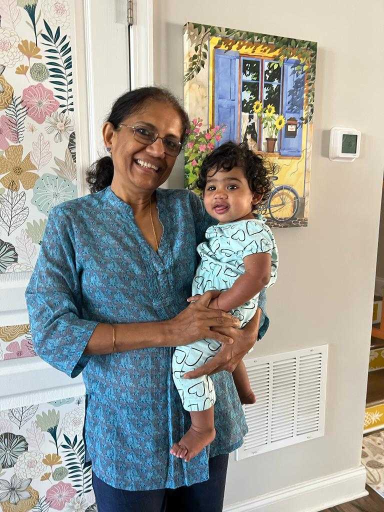 <b>Geetha with the little one/Image courtesy: Author</b>