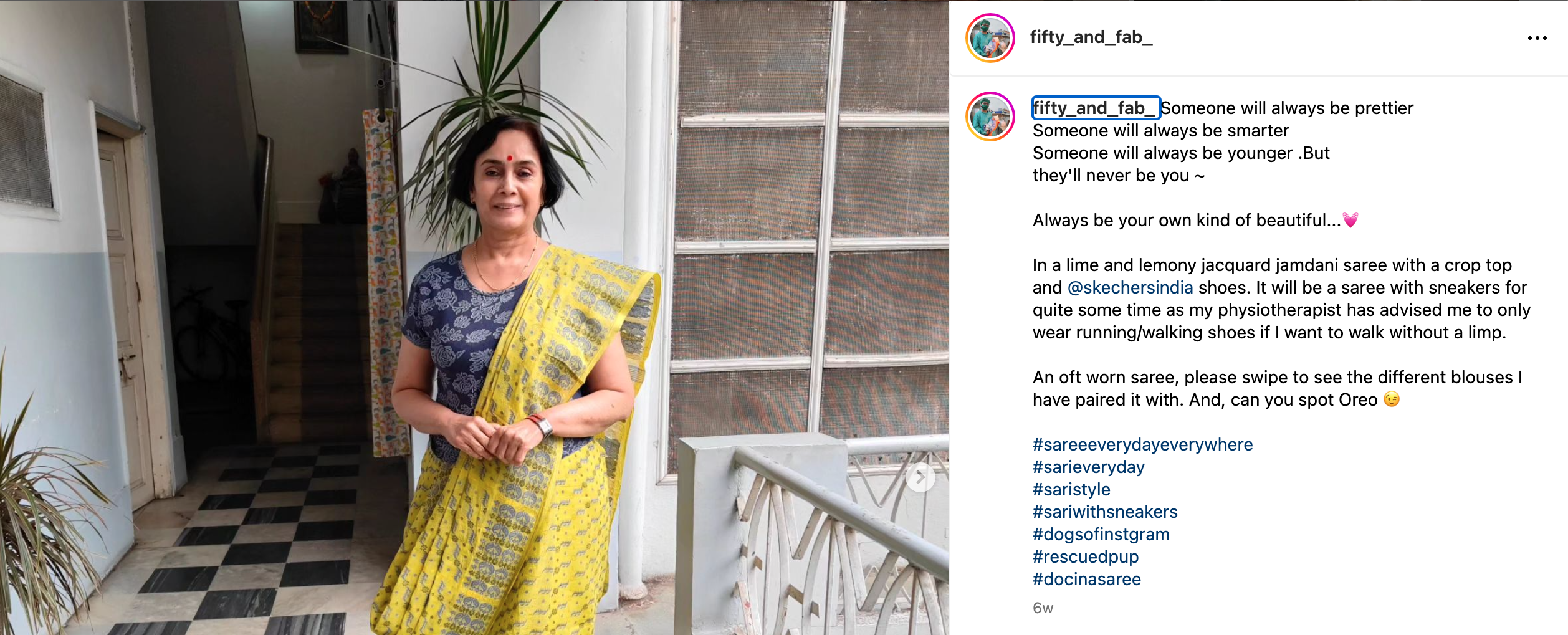 <b><i>Simple shares from Lalitha's account (Courtesy: Instagram)</i></b>